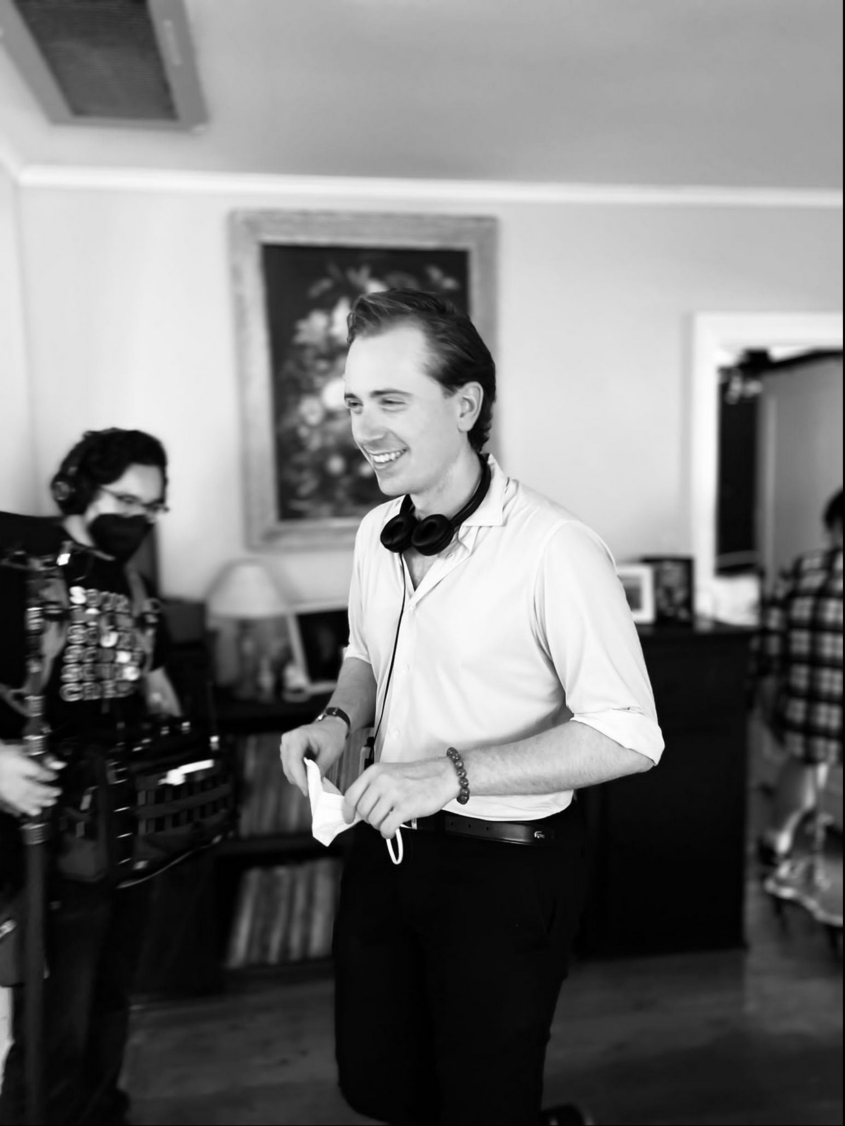 Edoardo Novello on set